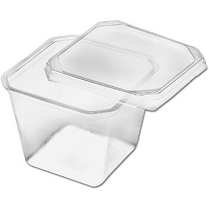 Pote Quadrado 250ml C/Tampa (modelo 8466)