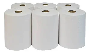 Papel Toalha Bobina 20cm x 200m Branco Ouropel