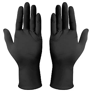Luva De Procedimento Nitrílica Preta Tamanho G C/100 unidades
