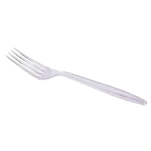 Garfo descartável Master cristal/branco C/50unidades