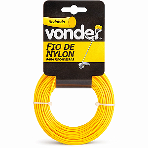 Fio Para Cortar Grama 3,00MM Redondo Amarelo Vonder