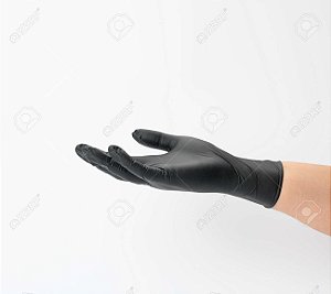 Luva De Procedimento Nitrílica Preta Tamanho M C/100 unidades