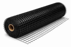 Tela Pinteira Plástica N°04 1,50m Preta Goldoni