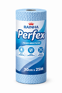 Pano Multiuso Perfex 30cm x 25m Azul Rainha