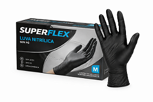 Luva Superflex Black Sem Pó Tamanho M