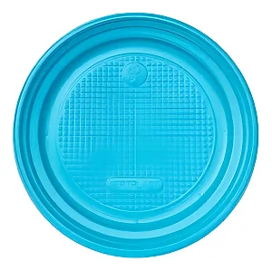 Prato Descartável Azul PR15 C/10 Unidades