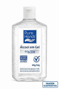 Álcool Gel Pure Hands 60g (52g líquido)