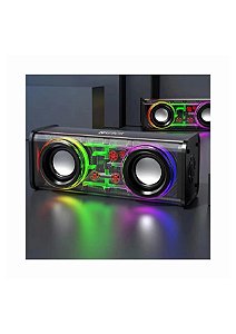 Caixa de Som Portátil Bluetooth Colortronic CS-200 - 10W com Iluminação LED