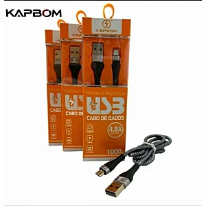 Cabo de Dados Tipo-C 1 Metro 4.8A - Kapbom