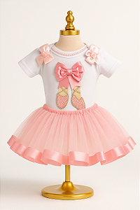 Body Bailarina Sapatilha Rosa - Personalizado (P ao GG)