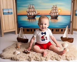 Body Marinheiro menino  - Personalizado (P ao GG)