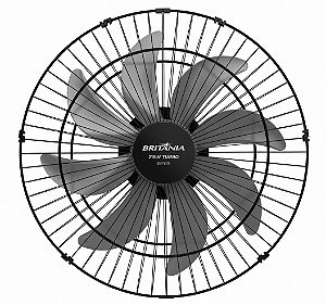 Ventilador Parede Britânia 60cm 8 Pás Turbo
