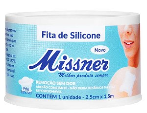 FITA DE SILICONE P/ CICATRIZES SEM LÁTEX 2,5CMX1,5M - MISSNER