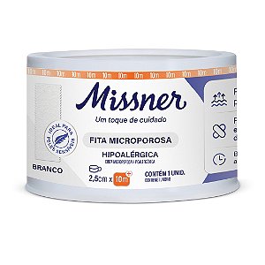 FITA MICROPOROSA 2,5cm X 10m BRANCA - MISSNER