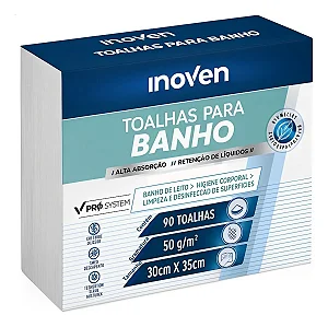 LENÇO PARA BANHO DESCARTÁVEL 30x35 C/90UN - INOVEN