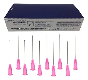 AGULHA DE ASPIRAÇÃO DESCARTÁVEL 40MM X 1,20MM (1-1/2" x 18G) - CAIXA COM 100 UNIDADES - BD