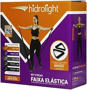 FAIXA ELÁSTICA TPE KIT 5 PEÇAS - HIDROLIGHT