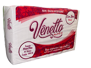PAPEL TOALHA INTERFOLHAS BRANCO ECO BOX 20X20CM C/1000UN - VÊNETTO