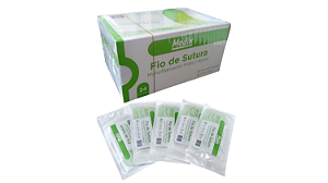 FIO DE SUTURA NYLON MONOFILAMENTO AGULHADO TRIANGULAR - USP 4-0 AG 3/8 - CAIXA COM 24UN - MEDIX