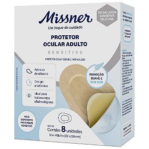 PROTETOR OCULAR SENSITIVE ADULTO CAIXA COM 8 UNIDADES - MISSNER