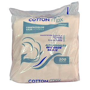 COMPRESSA DE GAZE 13 FIOS 7,5X7,5 C/500 UND - COTTONMAX