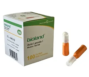 AUTO LANCETA 28G - CAIXA COM 100 UNIDADES - BIOLAND