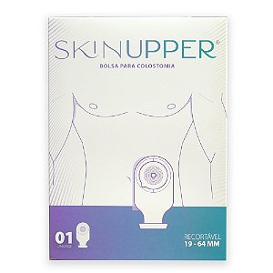 BOLSAS COLOSTOMIA OPACA ABERTA COM FILTRO RECORTÁVEL 19-64MM - UNIDADE - SKINUPPER