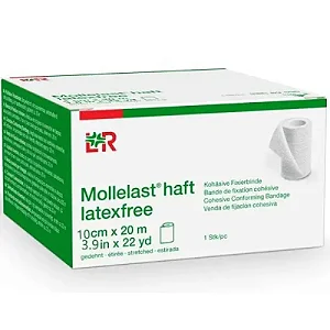 BANDAGEM AUTOADERENTE MOLLELAST HAFT LÁTEX FREE 4CM X 20M - VENOSAN