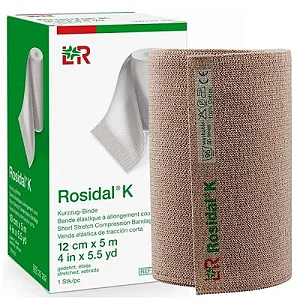 BANDAGEM ELÁSTICA DE ALTA COMPRESSÃO 5M BEGE ROSIDAL K - VENOSAN