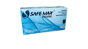 LUVA NITRÍLICA PARA USO GERAL AZUL - CAIXA COM 100 UNIDADES - SAFEMAX