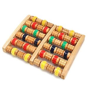 MASSAGEADOR PARA PÉS EM MADEIRA - SUPERMEDY