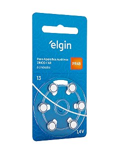 BATERIA PARA APARELHO AUDITIVO 13 PR48 1,4V C/6UN - ELGIN