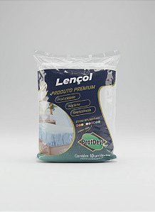 LENÇOL TNT COM ELÁSTICO BRANCO - PACOTE COM 10 UNIDADES - PROTDESC