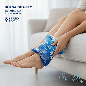 BOLSA DE GELO INSTANTÂNEA E DESCARTÁVEL 12,7cm x 15,2cm - KINÉSIOSPORT