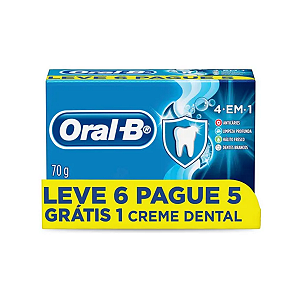 Creme Dental Oral-b 4 Em 1 - 70g Leve 6 Pague 5