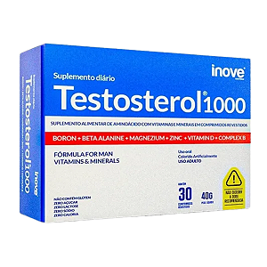 Testosterol 1000 Man Inove Nutrition Suplemento 30 Unidades  Sem Sabor