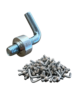100 UN. Parafuso L com 3/8 x35x45 com Bucha