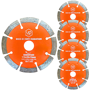Kit 5 Disco de Corte Diamantado 110x20x10mm
