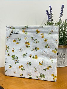 Kit 20 Guardanapos Papel Duplo Estampado Margaridinhas 33cm