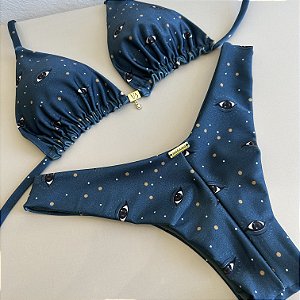 Cortininha com bojo 004 + calcinha asa delta vision