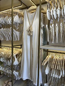 Saída Verona laços Off white e café com leite