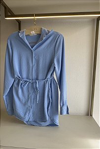 Camisa Maldivas com botões e cinto opcional