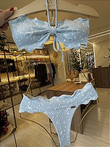 Top tomara nuvem + calcinha nuvem brisa azul