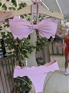 Top tomara nuvem + calcinha nuvem Celinne rosa