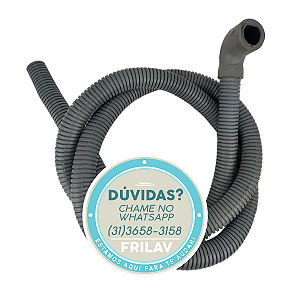 MANGUEIRA SAIDA LAVA ROUPA - BOCAL CURVO - 1,80M ORIGINAL WHIRLPOOL BRASTEMP CONSUL