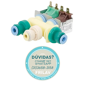 Válvula de Entrada de Água Dupla 127V Original Brastemp Side by Side - BRS62C - Código W10238102