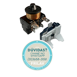 Conjunto Relé PTC e Protetor Térmico 1/4 HP 127V Original Embraco (EGAS80HLR)