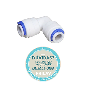 Conexão Cotovelo 90° Engate Rápido 1/4" x 1/4" - Original Planeta Água CN222 - Para Purificadores