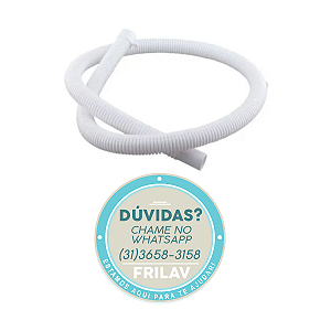 Mangueira de Saída de Drenagem 1,10m - Bocal 21mm - Original Durín 09085 - Para Tanquinhos