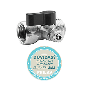 Válvula de Conexão Tê Original Electrolux A07649501 - 1/2" x 1/2" x 1/4" com Porca